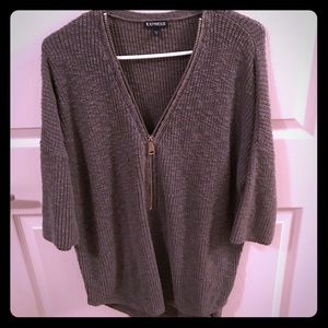 Oversized large zip sweater.